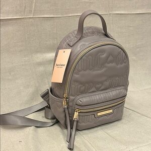 Juicy Couture Taupe Backpack with Gold Zippers